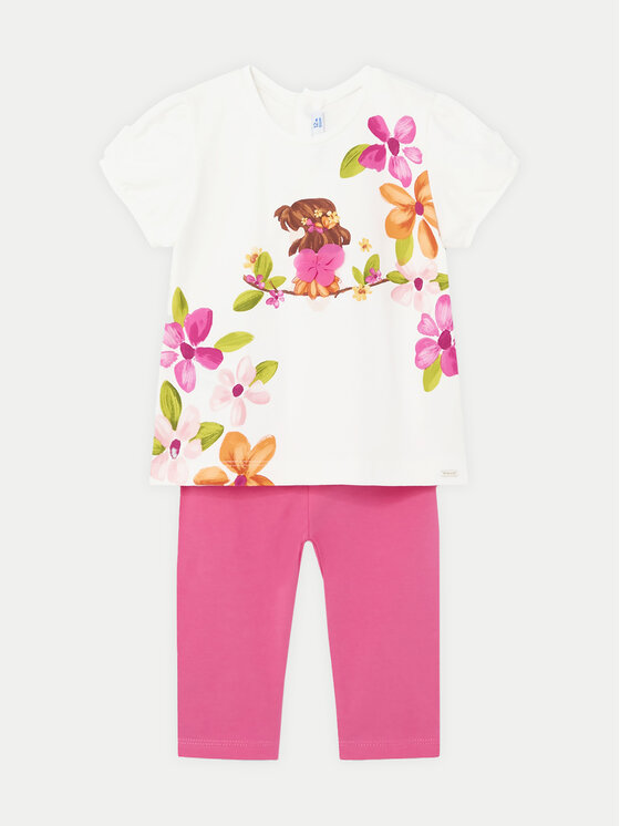 Mayoral Completo T-shirt e leggings 01736 Rosa Regular Fit, taglia : 6M