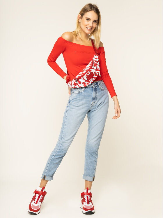 Calvin Klein Jeans Calvin Klein Jeans Bluză J20J212920 Roșu Regular Fit