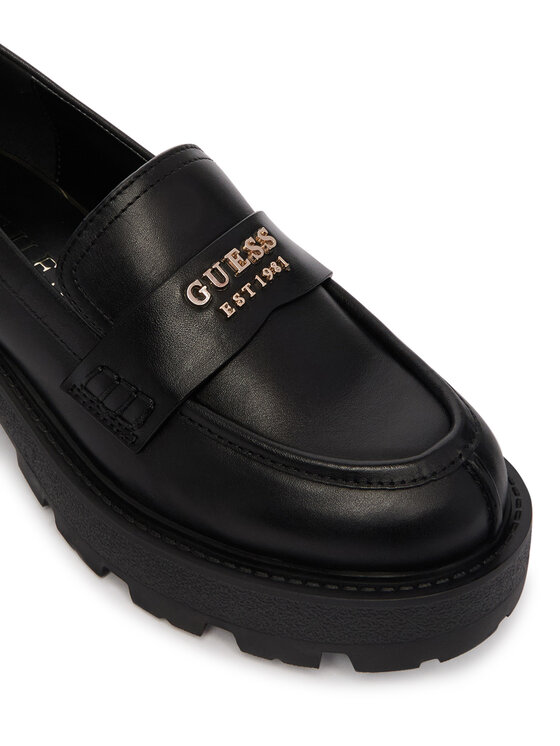 Guess Guess Loafersy FLFYAM LEA14 Czarny