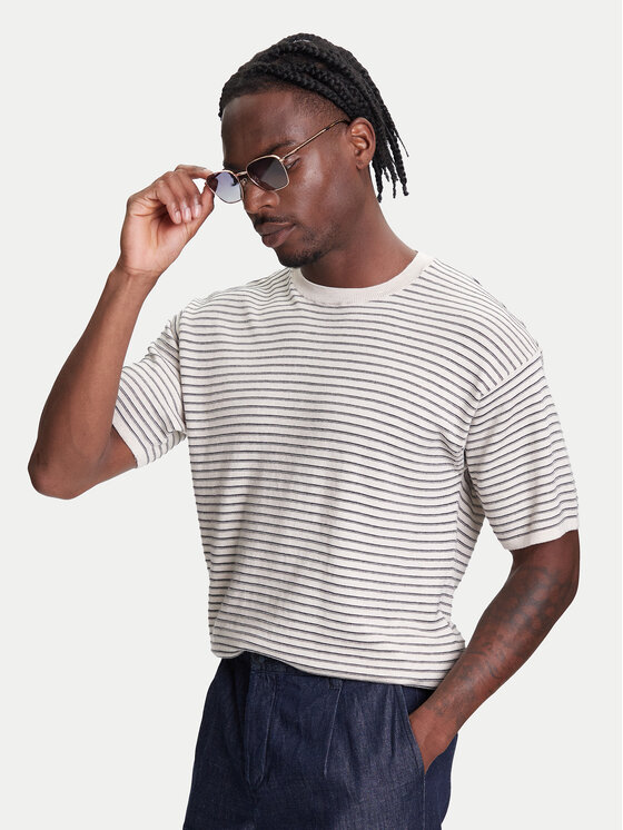 United Colors Of Benetton United Colors Of Benetton T-Shirt 1195K109V Beżowy Relaxed Fit