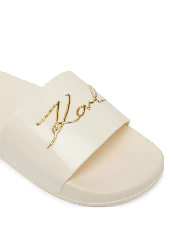 KARL LAGERFELD KARL LAGERFELD Šľapky Z31174 S Biela