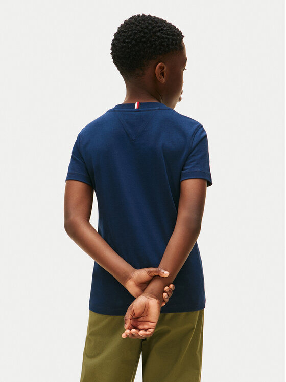 Tommy Hilfiger Tommy Hilfiger T-Shirt Monotype Print KB0KB10051 M Granatowy Regular Fit