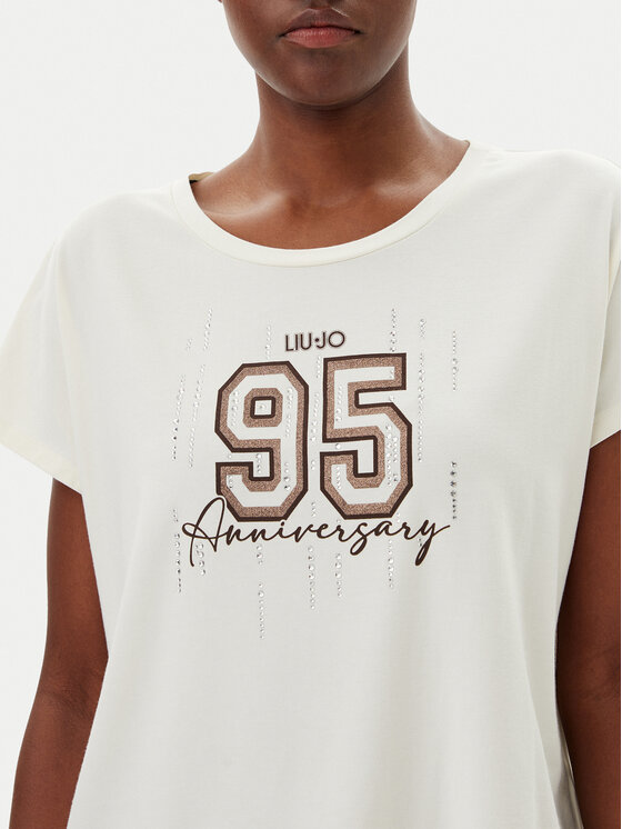 Liu Jo Sport Liu Jo Sport Tričko TA5268 JS005 Écru Regular Fit