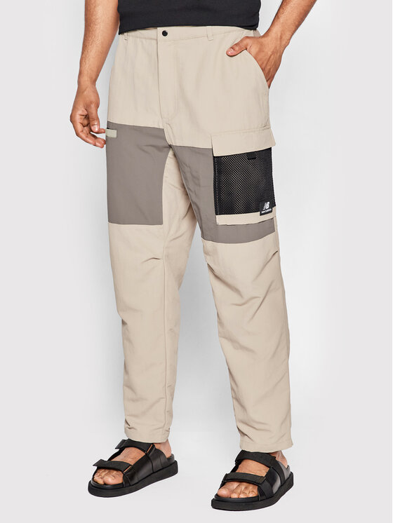 New Balance New Balance Riidest püksid MP21502 Beež Relaxed Fit