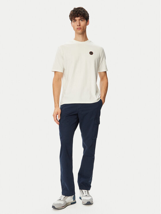 Napapijri Napapijri T-särk  S-Badge NP0A8949 Valge Regular Fit