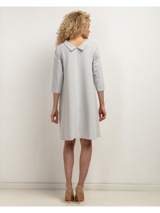 Tessita Tessita Koktejlové šaty SUKIENKA_T442 _8_S Světle šedá Loose Fit