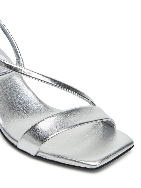 Calvin Klein Calvin Klein Σανδάλια Heel Sandal 50 Squared Metallic HW0HW02560 Ασημί