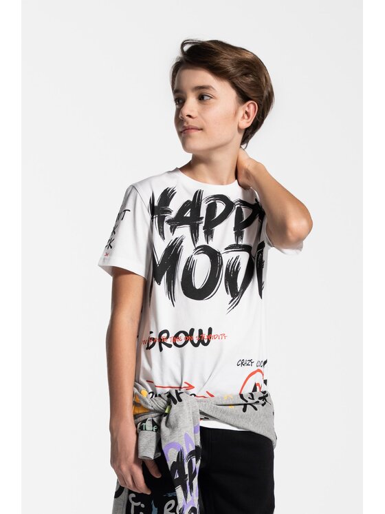 Coccodrillo Coccodrillo T-Shirt WC5143203SBJ-001 Biały Regular Fit