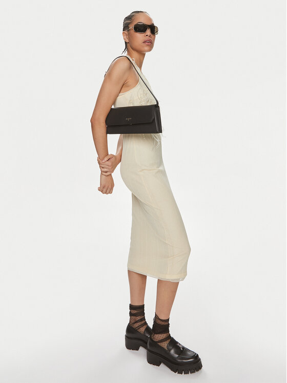 Patrizia Pepe Patrizia Pepe Koktejlové šaty 2A2735/K186-W362 Écru Slim Fit