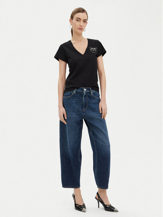 PINKO PINKO T-Shirt 100372 A24E Czarny Regular Fit