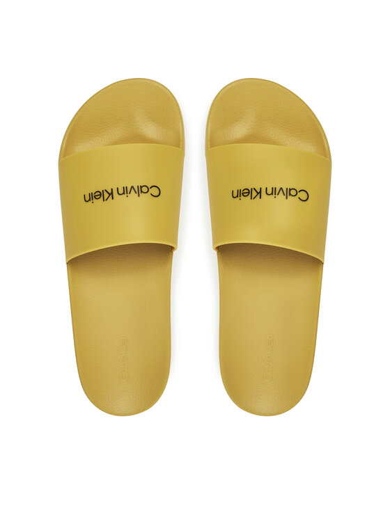 Calvin Klein Calvin Klein Şlapi Pool Slide Rubber HM0HM00455 Verde