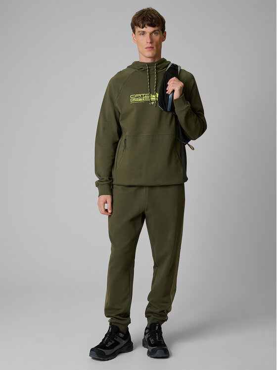 4F 4F Spodnie dresowe SPORTS CLUB Khaki Regular Fit