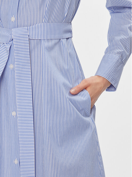Tommy Hilfiger Tommy Hilfiger Рокля тип риза Essential WW0WW41001 Син Regular Fit