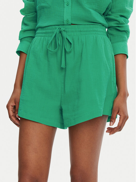 Seafolly Seafolly Szorty materiałowe Crinkle 55429-SH Zielony Regular Fit