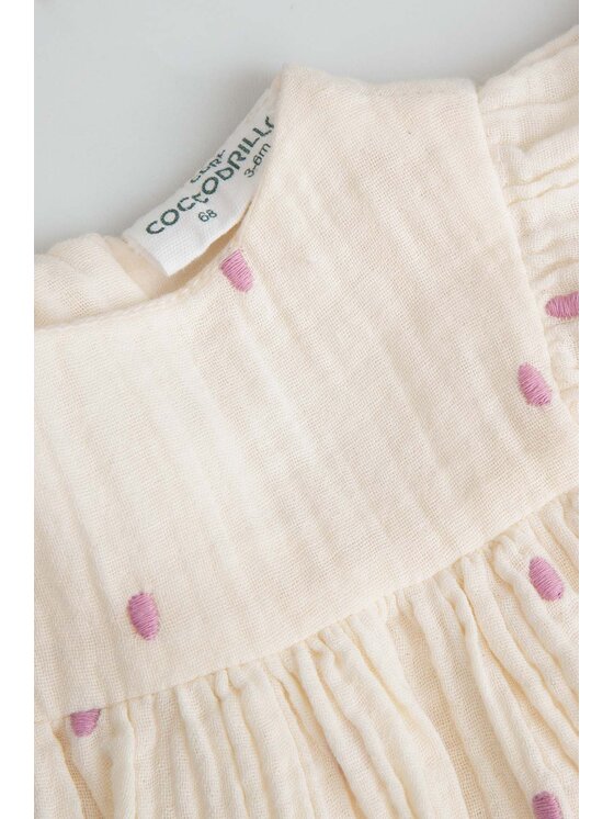Coccodrillo Coccodrillo Každodenní šaty ZC6128101FGN-003 Krémová Regular Fit