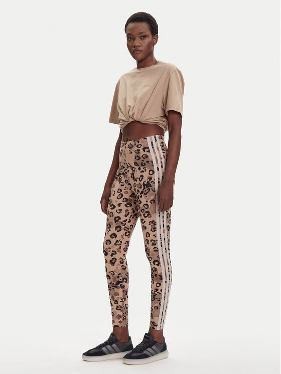 adidas adidas Pajkice Animal Print 3-Stripes JM1865 Bež Slim Fit