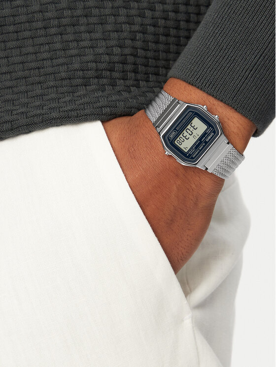 Casio Casio Ρολόι Vintage A158WEM-3EF Ασημί