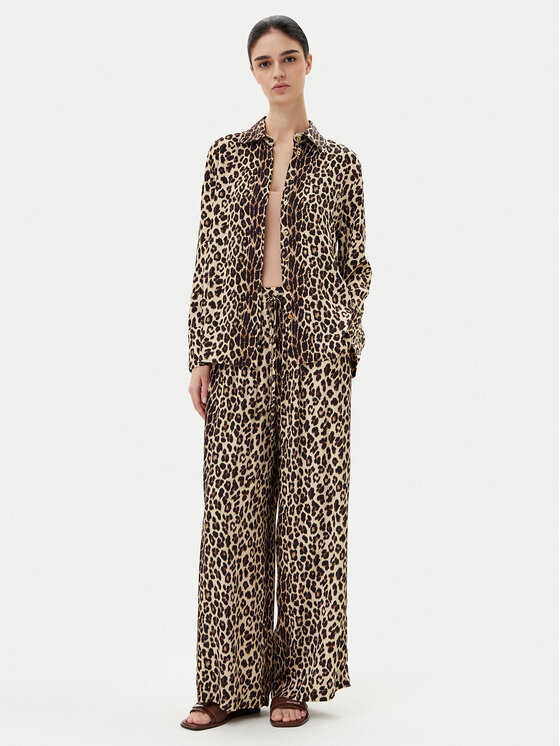 ViCOLO ViCOLO Spodnie materiałowe TD1432 Beżowy Relaxed Fit