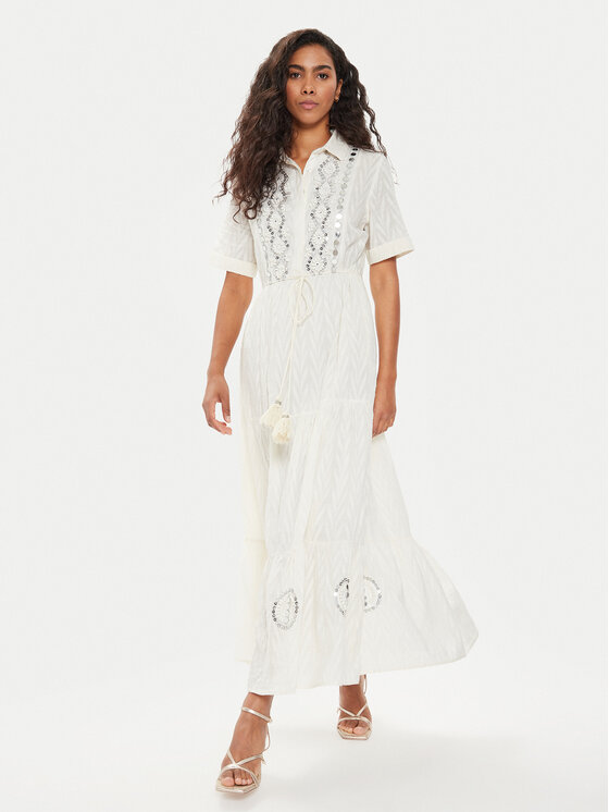 LOLA CASADEMUNT lola_casademunt Sommerkleid LS2416074 Écru Regular Fit