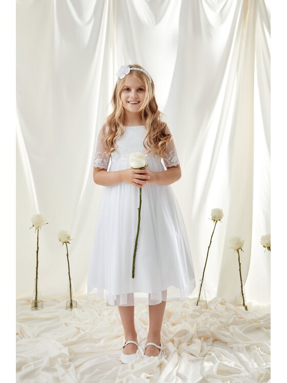 SLY SLY Sukienka 6SM-09 Biały Comfortable Fit
