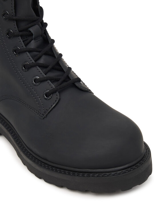 Tommy Jeans Tommy Jeans Kotníková obuv Archive '01 Rubber Lace Boot EM0EM01781 Černá