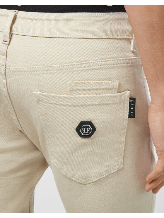 PHILIPP PLEIN PHILIPP PLEIN Jeansy 10967 Beżowy Straight Leg