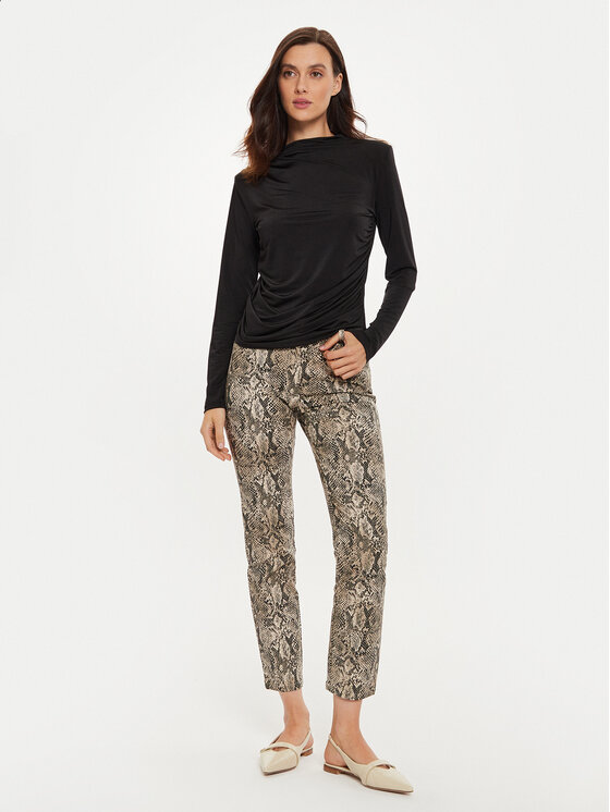Sisley Sisley Spodnie materiałowe 4ZJSLE03S Brązowy Slim Fit