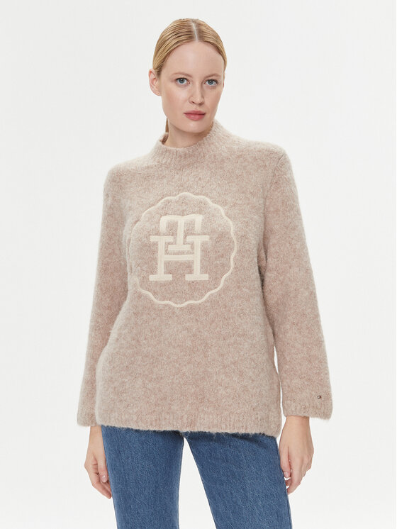 Tommy Hilfiger Pulover WW0WW40267 Bej Oversize