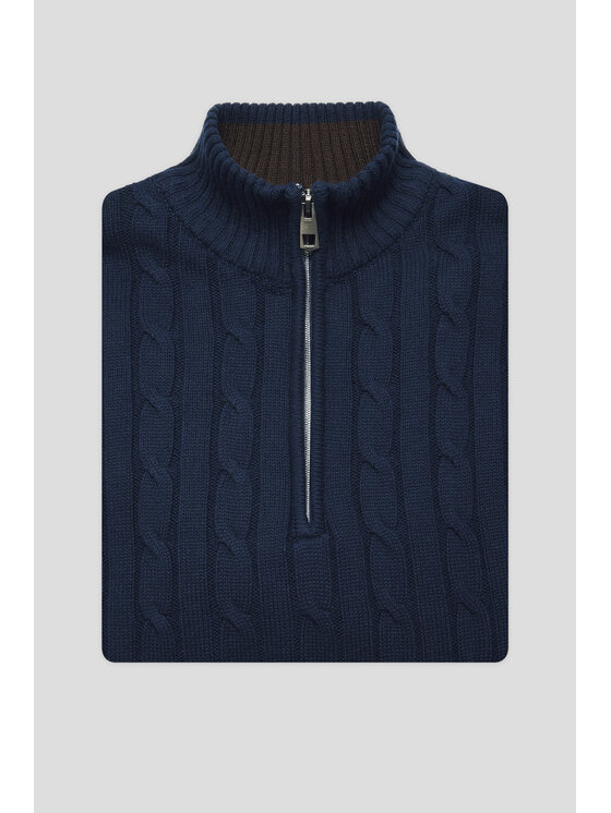 Lancerto Lancerto Sweter Vetle SW073224000089 Granatowy Regular Fit