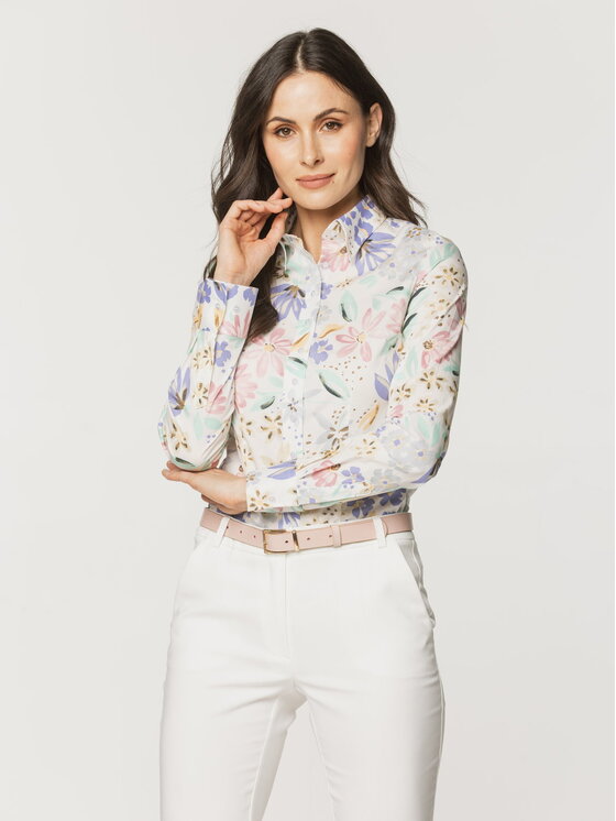 Willsoor Willsoor Koszula 61448 Biały Slim Fit
