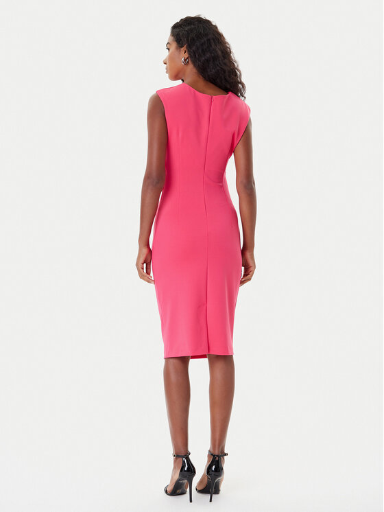 Rinascimento Rinascimento Koktejlové šaty CFC0125332003 Ružová Slim Fit