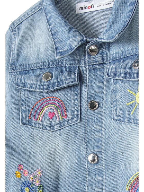 MINOTI MINOTI Kurtka jeansowa 22jacket1 Niebieski Regular Fit