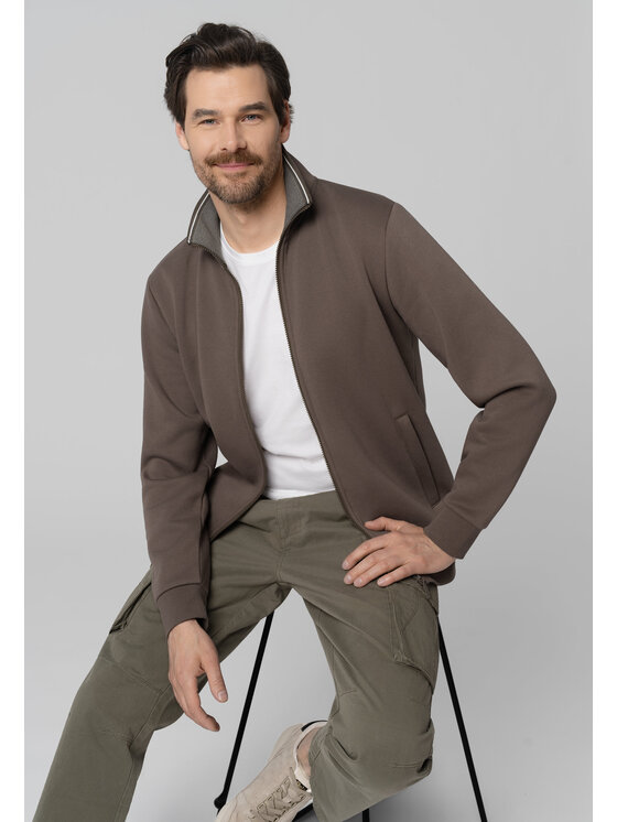 Volcano Volcano Bluza B-LAND Brązowy Regular Fit