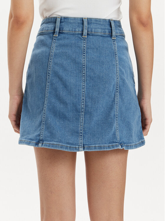 Wrangler Wrangler Spódnica jeansowa 112352524 Niebieski Regular Fit
