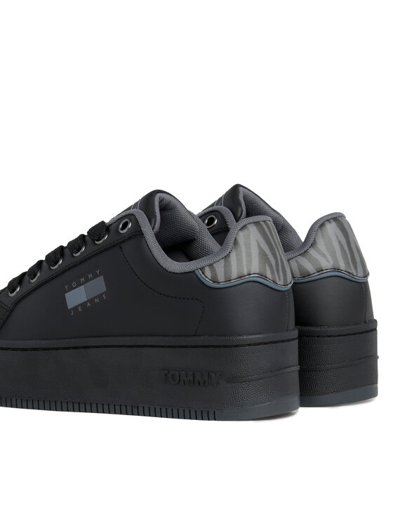 Tommy Jeans Tommy Jeans Αθλητικά Tjw Flatform Animal Print EN0EN02537 Μαύρο
