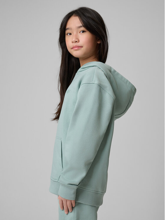 4F 4F Bluza BASIC+ Turkusowy Loose Fit