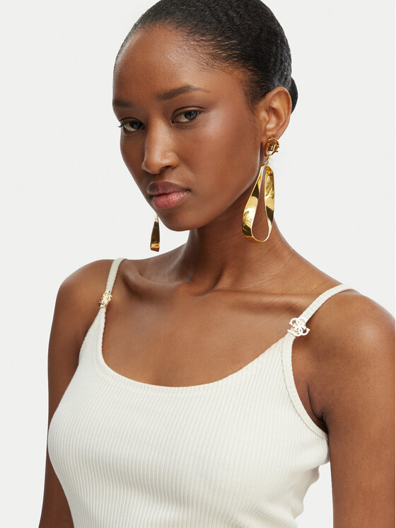 Guess Guess Marškinėliai E6GP01 KG322 Kreminė Slim Fit