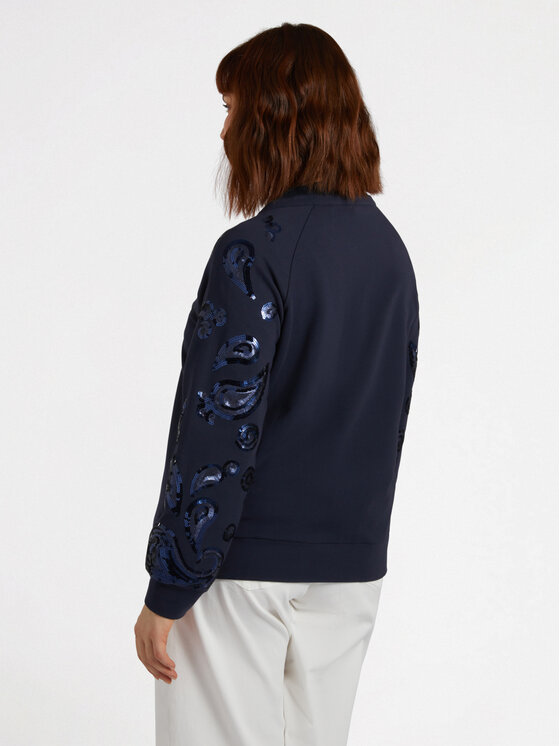 Fiorella Rubino Fiorella Rubino Felpa G883L008307N034 Blu Boxy Fit