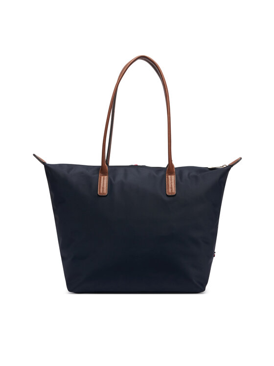 Tommy Hilfiger Tommy Hilfiger Дамска чанта Popette Tote Corp AW0AW19027 Тъмносин