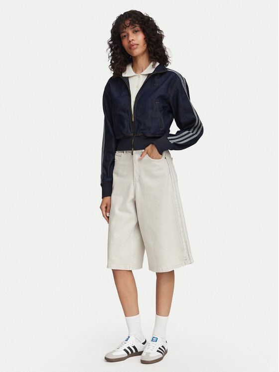 adidas adidas Geacă de blugi Firebird KQ6491 Bleumarin Slim Fit