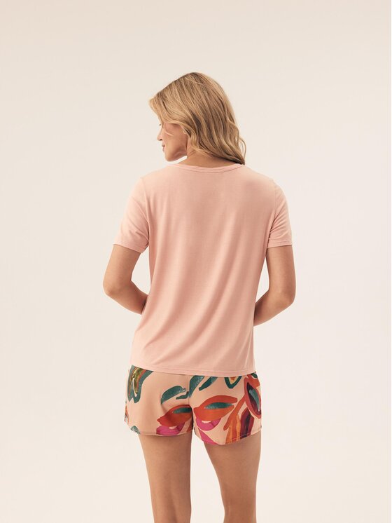 Esotiq Esotiq Piżama 43258 Czerwony Regular Fit