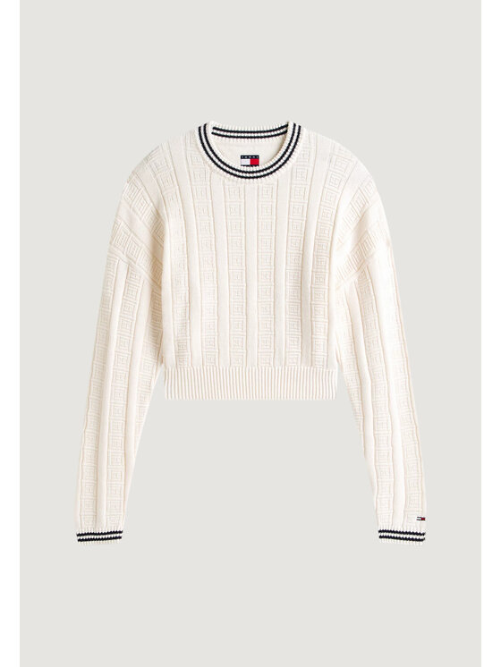 Tommy Jeans Tommy Jeans Maglione DW0DW22025 Bianco Casual Fit