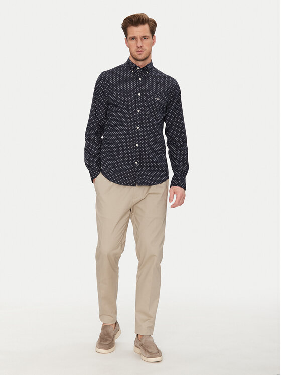 Gant Gant Košile 3250056 Tmavomodrá Regular Fit