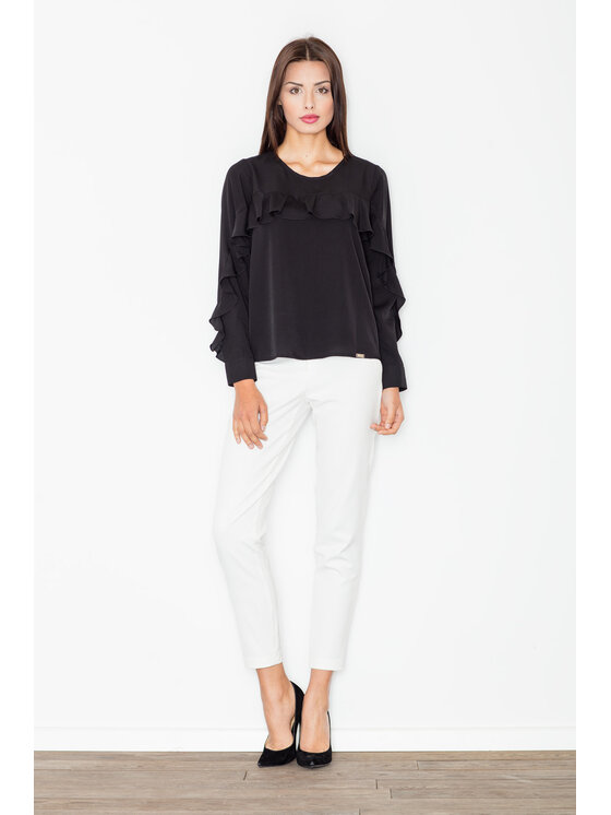 FIGL FIGL Bluzka M466 Czarny Regular Fit