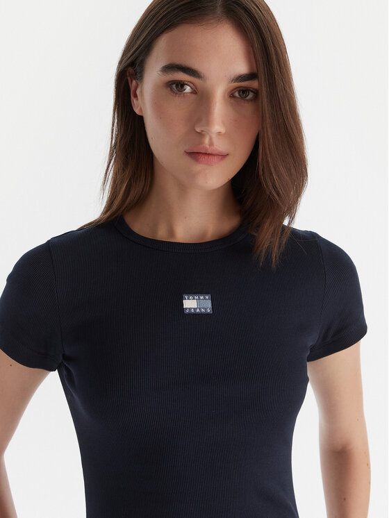 Tommy Jeans Tommy Jeans Tricou Badge DW0DW17881 Bleumarin Slim Fit