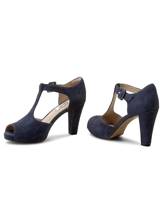 Clarks Halbschuhe Kendra Flower 261145784 Dunkelblau Modivo
