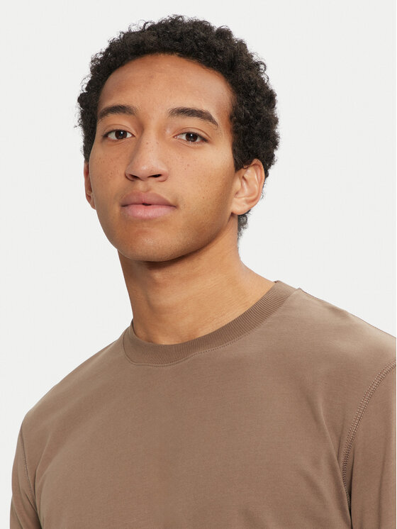 Sisley Sisley Тениска с дълъг ръкав 3B7SS1045 Кафяв Regular Fit