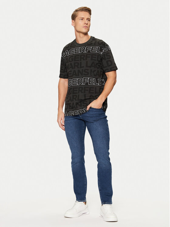 KARL LAGERFELD KARL LAGERFELD T-krekls A1M17114 Melns Regular Fit