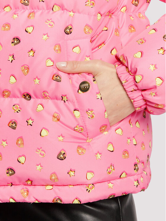 Chiara Ferragni Chiara Ferragni Geacă din puf 73CBUD05 Roz Regular Fit