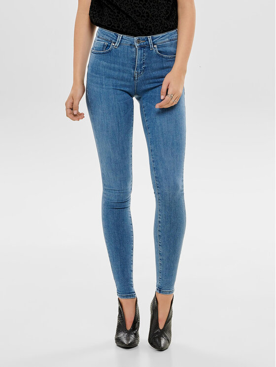 ONLY Džínsy Power 15169892 Modrá Skinny Fit